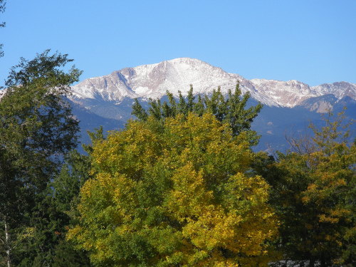 Pikes Peak in the fall