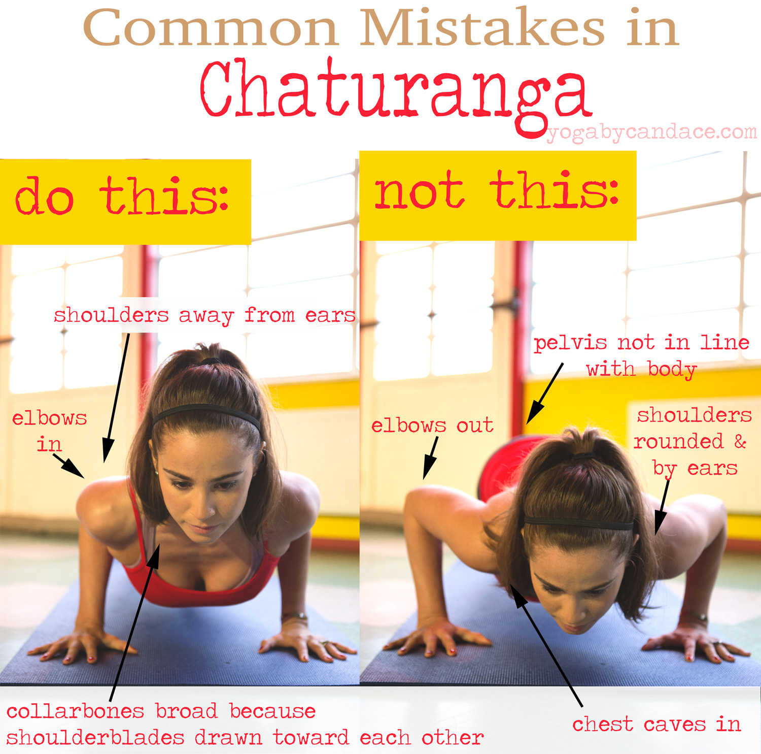 Pin it! Common mistakes in chaturanga and how to fix them.