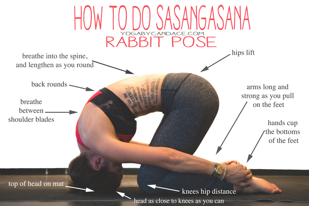 How to do Rabbit Pose — YOGABYCANDACE