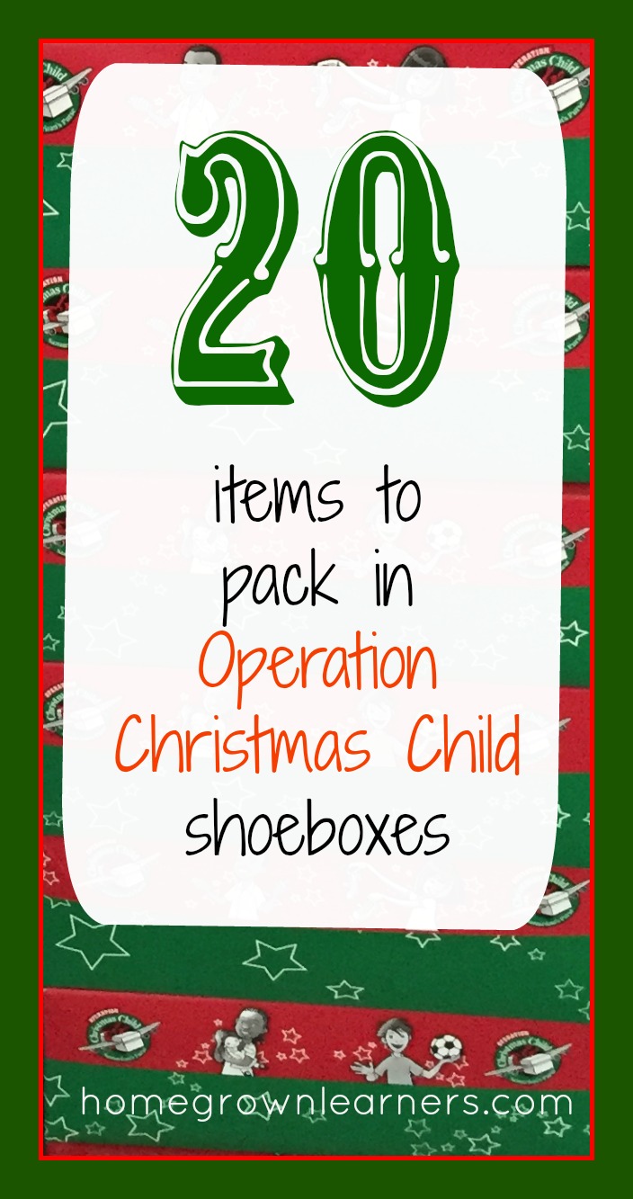 20 Items to Pack in Operation Christmas Child Shoeboxes