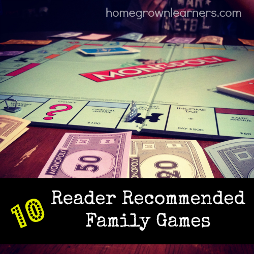 10 Reader Recommended Family Games