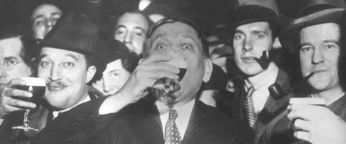 H.L Mencken and Friends Celebrate the End of Prohibition (1933)