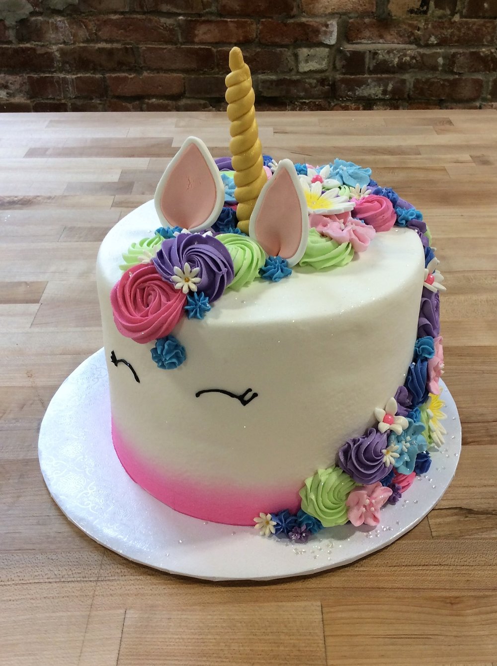 Unicorn Cake with Fancy Flower Mane — Trefzger's Bakery