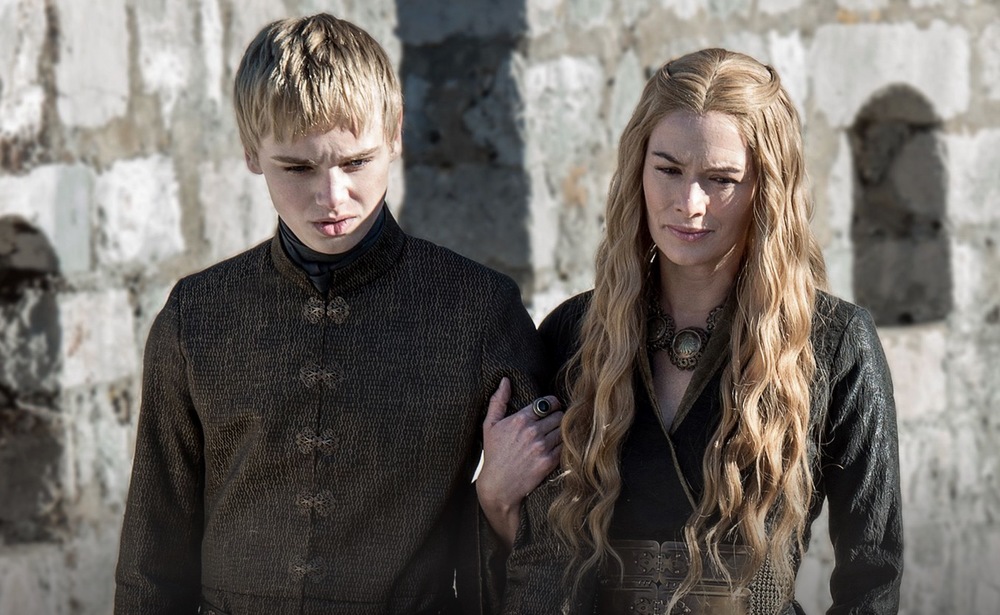 King Tommen with his mother Cersei image copyright - HBO