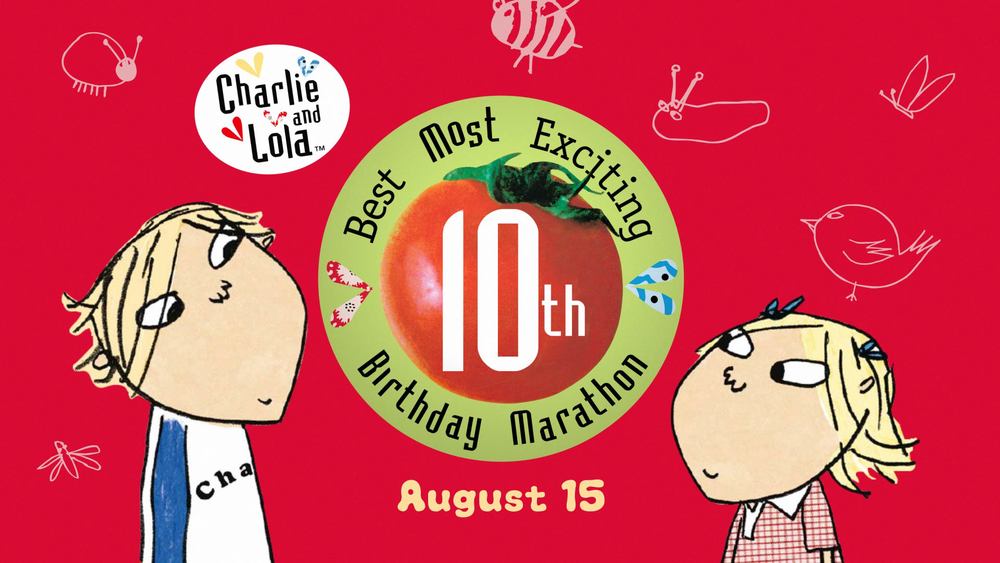Charlie & Lola’s Best, Most Exciting 10th Birthday Marathon airing on CBeebies from 9am-4pm on August 15.