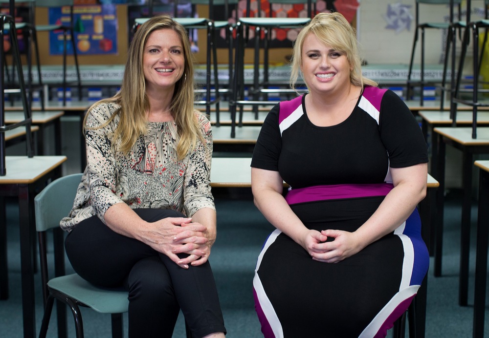 Julia with Rebel Wilson image - supplied/ABCTV