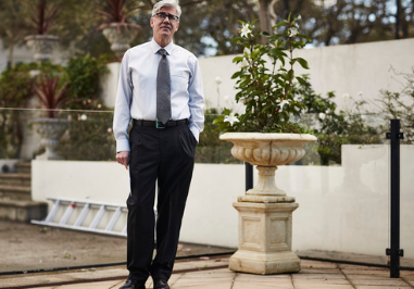 Shaun Micallef stars as Andrew Dugdale in The Ex-PM. image - supplied/ABC