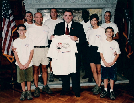 With Governor Mike Huckabee on our first prayerwalk, 2001