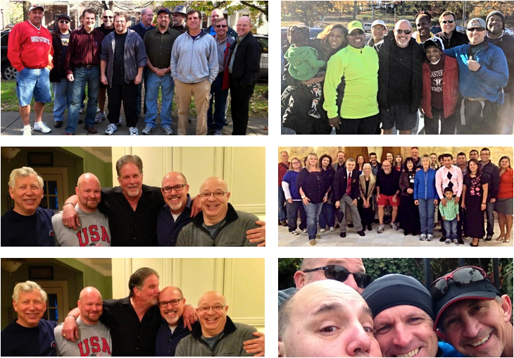 Clockwise from top-left: Our Mid-Ohio Valley family, Bishop Derek and company in Connecticut,&nbsp;Kansas Statehouse, crazy pastors in Rhode Island, and my wise-guy brothers from Jersey.