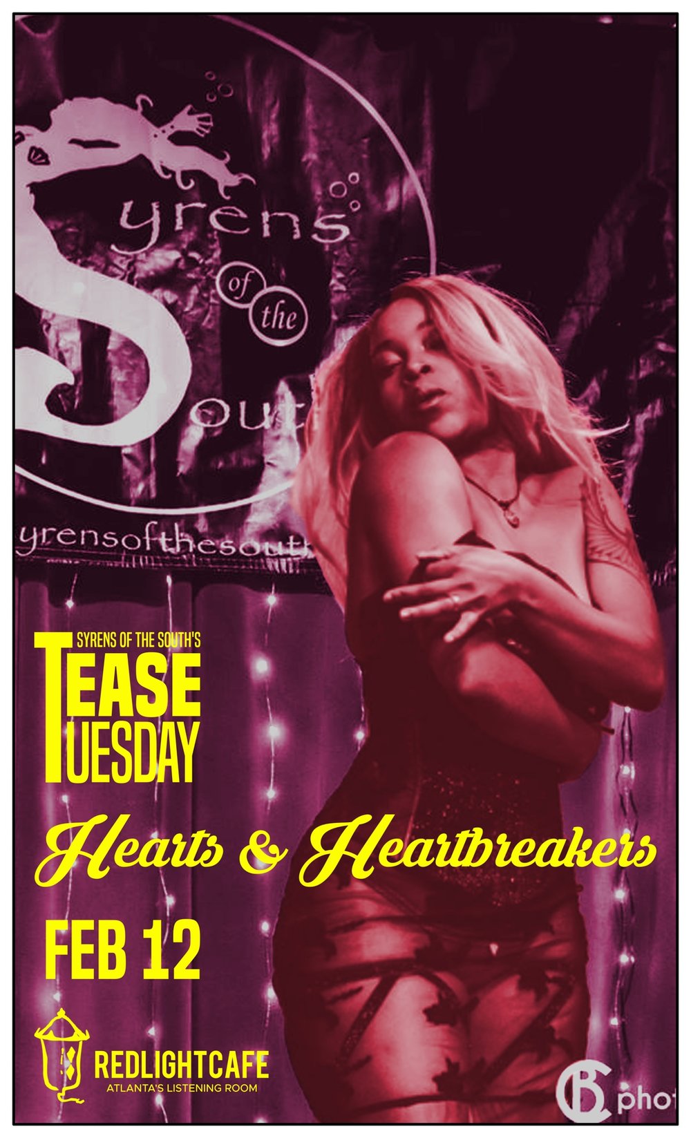 Tease Tuesday Burlesque: Hearts & Heartbreakers — February 12, 2019 — Red Light Café, Atlanta, GA