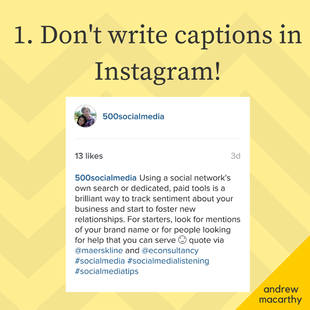 instagram write a caption on a picture