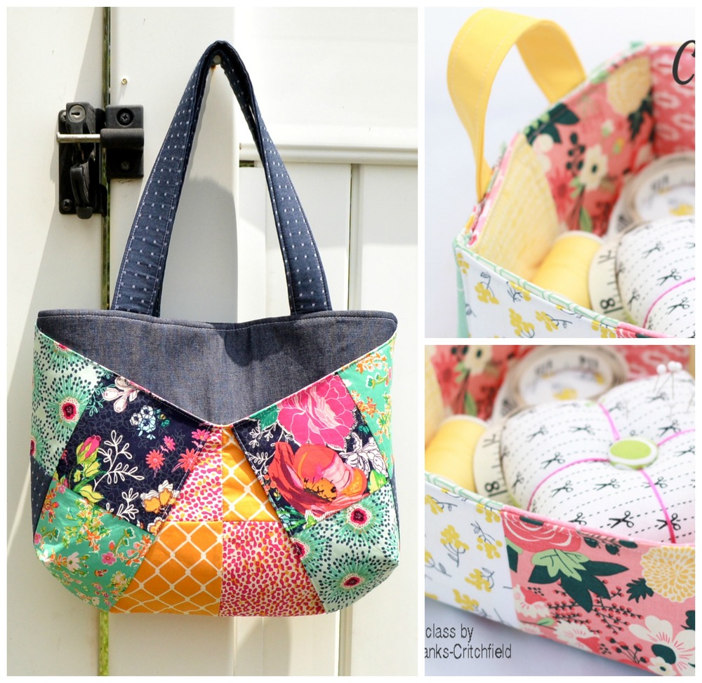 A Patchwork Basket and Tote Bag to Love! — SewCanShe | Free Sewing ...