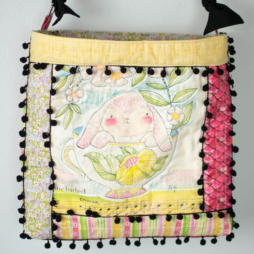 Quilt As You Go (QAYG) Tote with Pom Poms - easy sewing tutorial — SewCanShe | Free Sewing ...