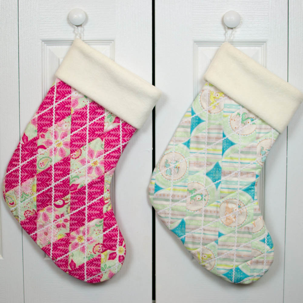 Adorable Quilted Christmas Stockings {free pattern} — SewCanShe | Free ...
