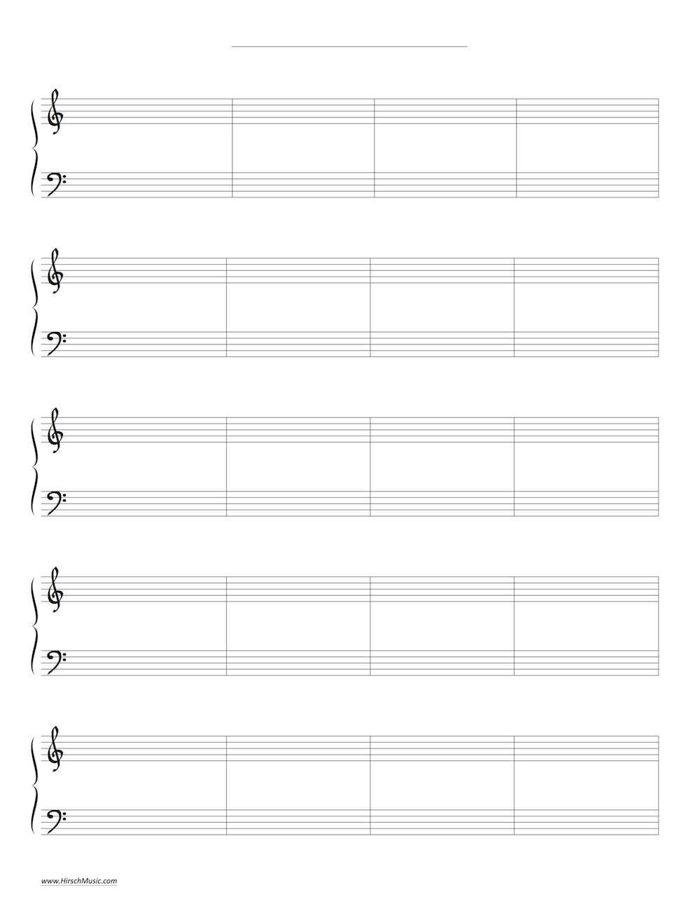 music sheet line blank 5 Publications â€” HirschMusic paper Manuscript
