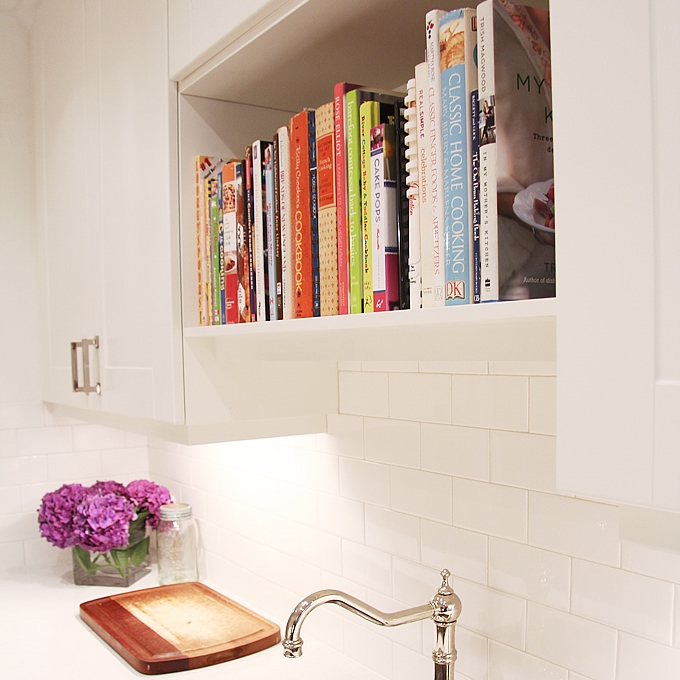 DIY Cookbook Shelf with Ikea Cabinetry