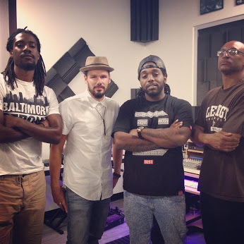 R-L: Sound Engineer Malcolm Lee, Ronnie Lee Music, Traxamillion and The Bishop