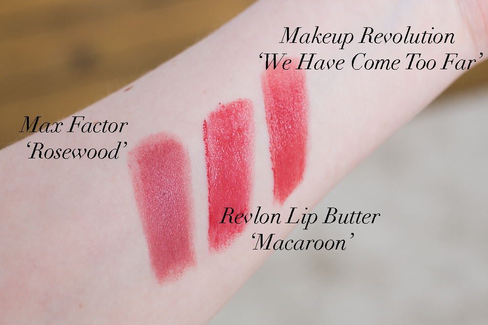 Top Three Drugstore Autumn Lipsticks Swatches