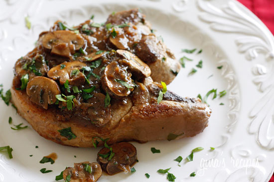 Garlic Butter  Mushrooms Baked Pork Chop — KidneyBuzz