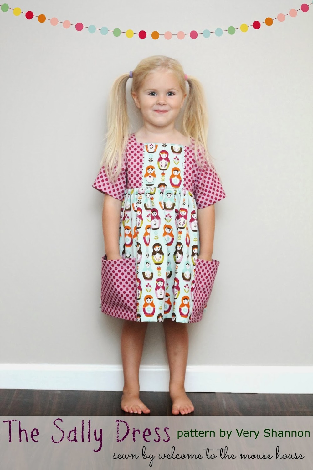Sally Dress Pattern by Very Shannon sewn by Welcome to the Mouse House