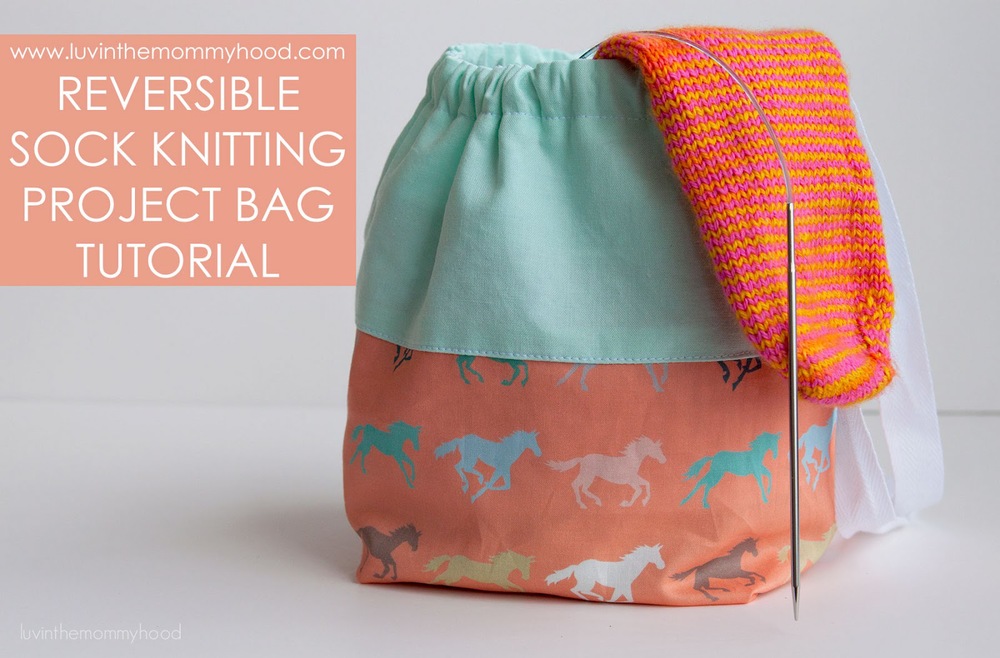 FREE TUTORIAL || REVERSIBLE SOCK KNITTING PROJECT BAG — VERY SHANNON
