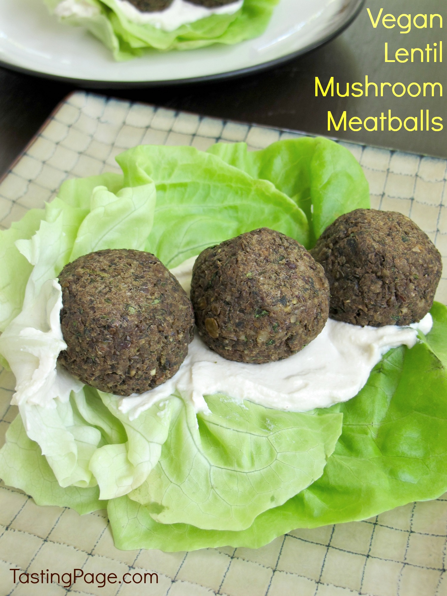 Vegan Lentil Mushroom Meatballs - a tasty meat-less meal filled with veggies - Tasting Page