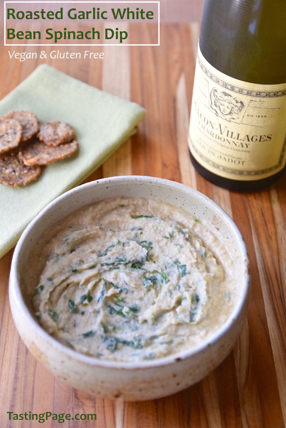 Roasted Garlic White Bean Spinach Dip — Tasting Page