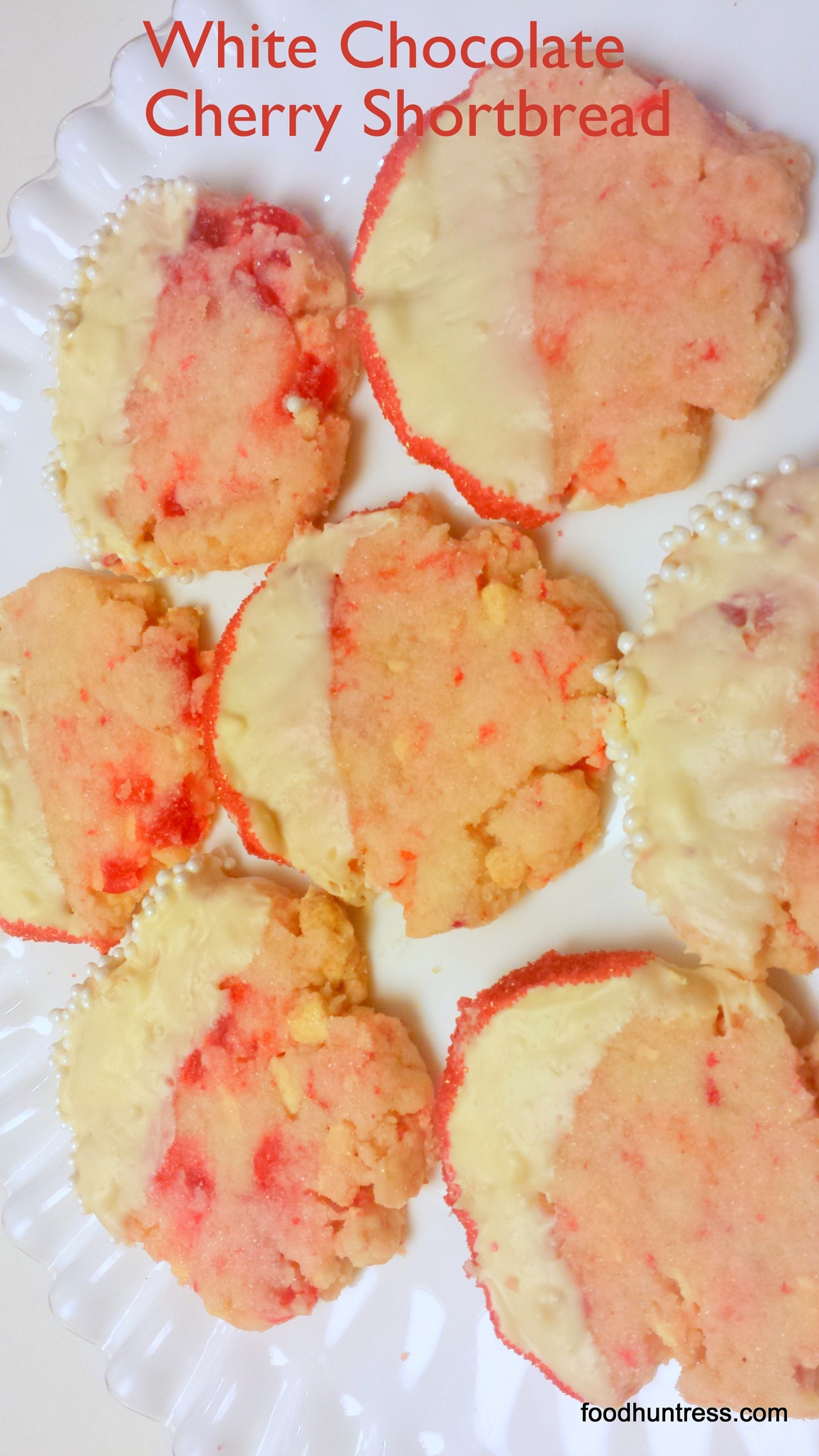 Buttery+White+Chocolate+Cherry+Shortbread+Cookies White Chocolate Cherry Shortbread Cookies