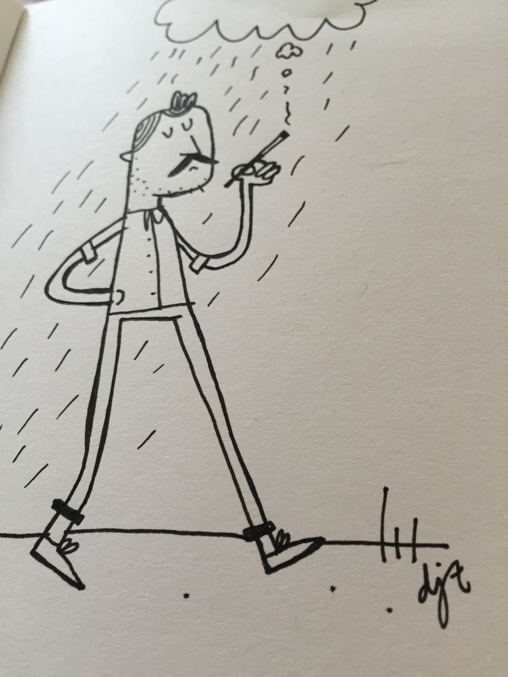 Sketchbook Doodle On A Rainy Grey Monday Darren J Turner