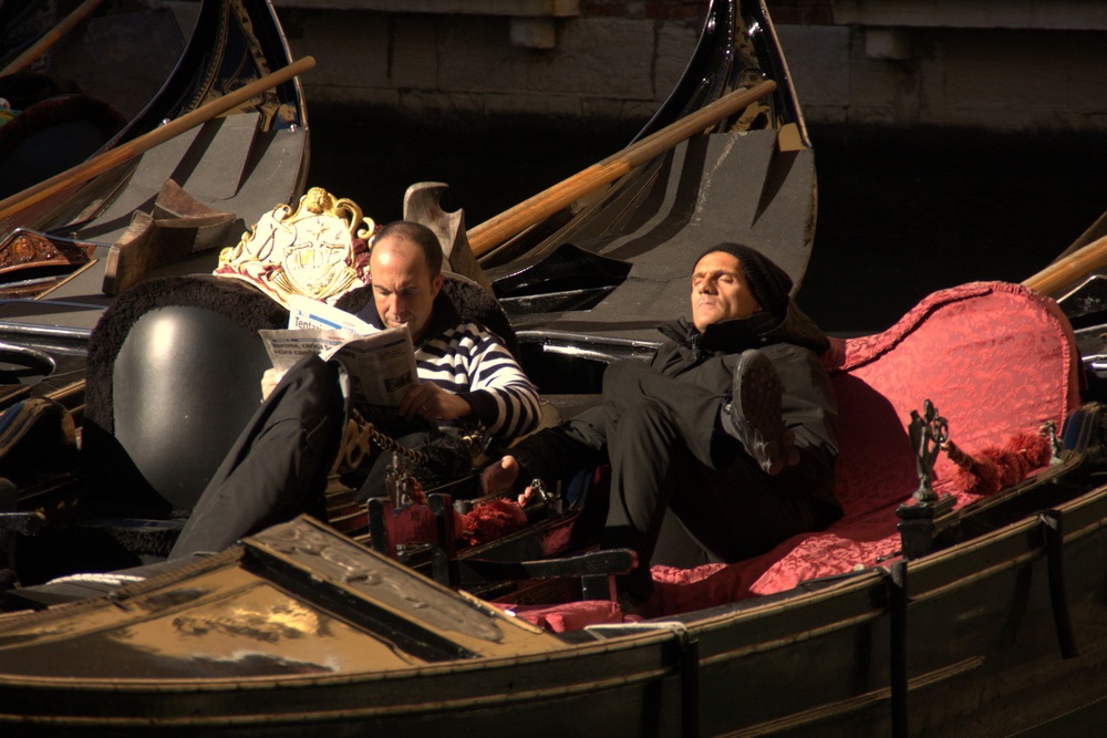 Gondoliers Taking a Rest
