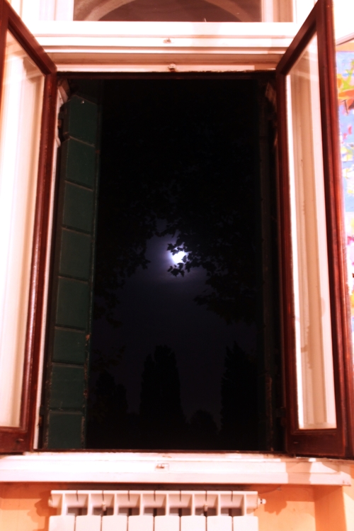 Moon through Window