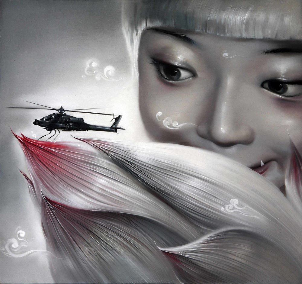  Mu Lei, Ambush, 2010, huile sur toile, 160 x 150 cm 
