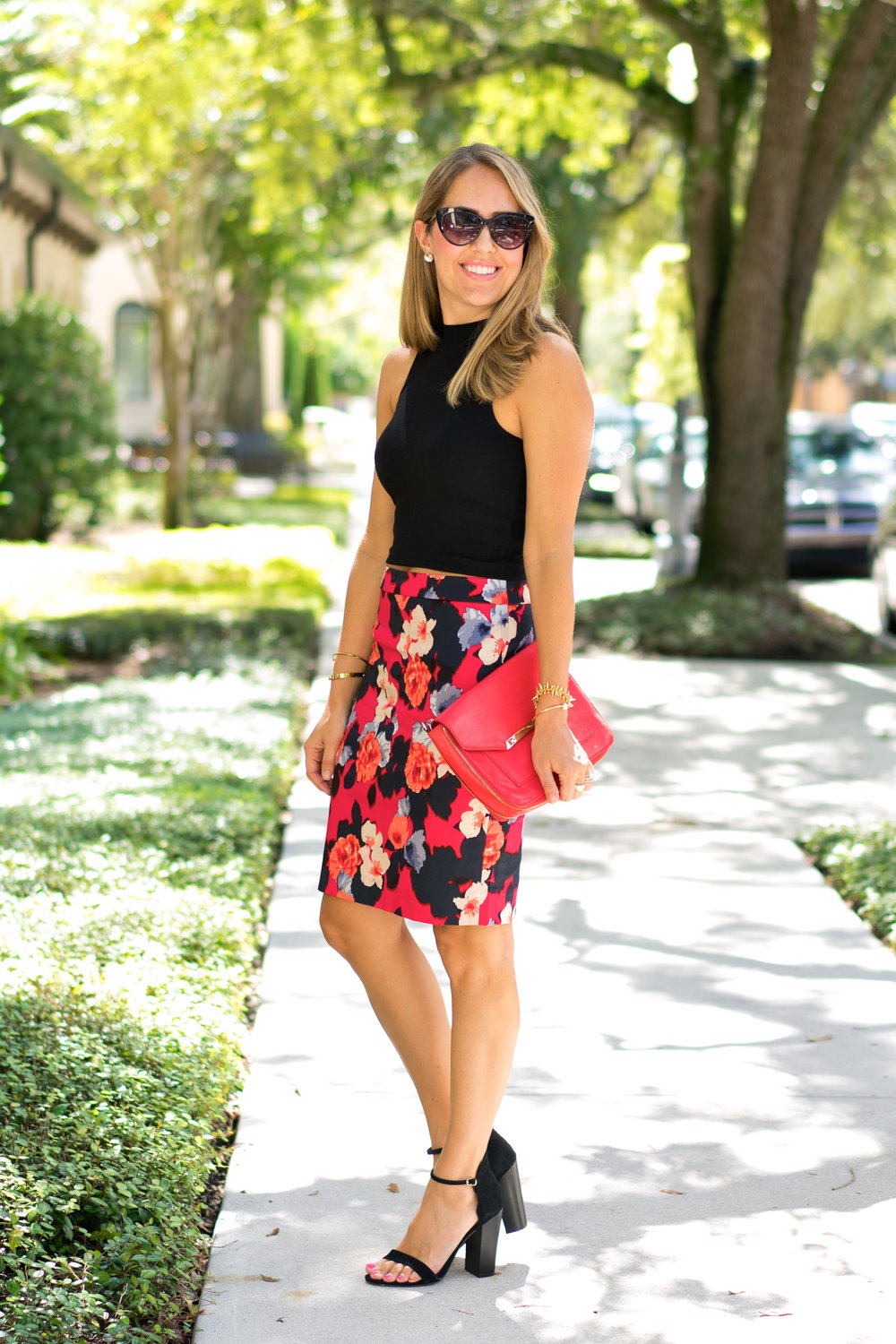 Today's Everyday Fashion: Floral Pencil Skirt — J's Everyday Fashion