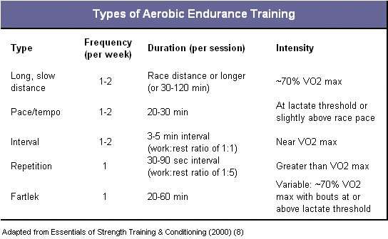 aerobic endurance examples