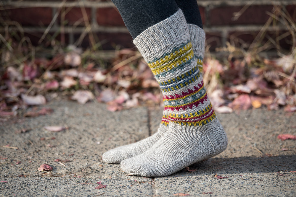 Finished Project: Skolt Sámi Boot Socks