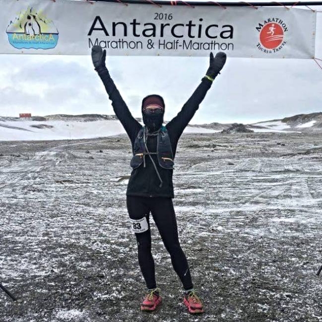 2016 Antarctica Marathon - Winner of 0-39 female age group - Alyssa Yell