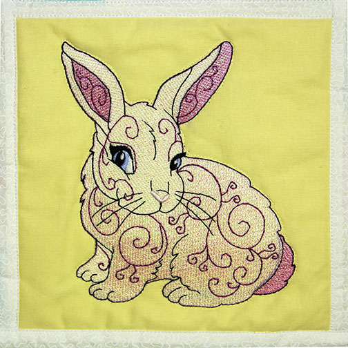 Decorative Bunnies Mylar or Applique — Purely Gates Embroidery