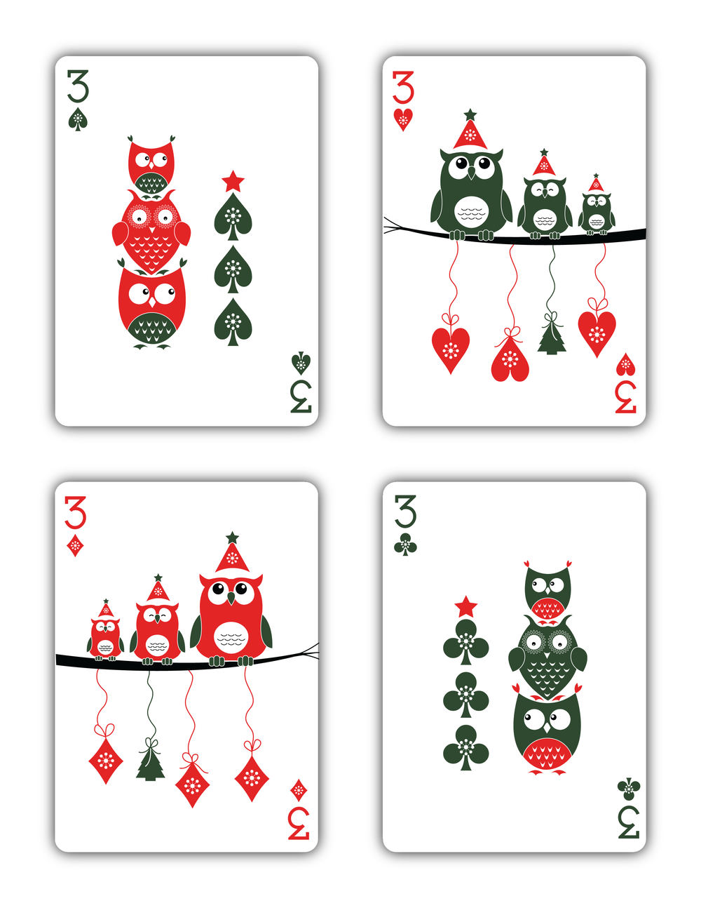 "Christmas" Playing Cards 2015 Printed by USPCC — Natalia 
