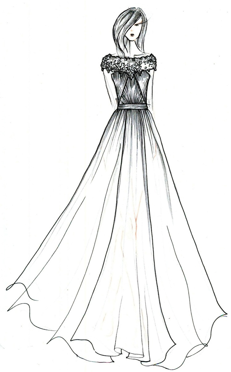 Black Label Wedding Gowns by Anne Barge . . . a sketched preview