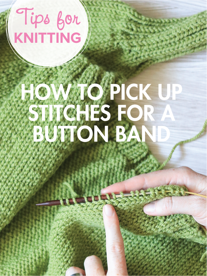 How to pick up and knit stitches along an edge Carbeth Cardigan Kal How To Pick Up Stitches For The Button Band Ewe Ewe Yarns