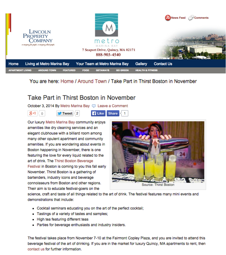 Metro Marina Bay - Newsletter Oct 03, 2014