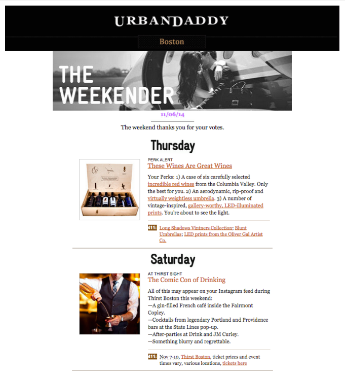Urbandaddy - Weekender Nov 06, 2014