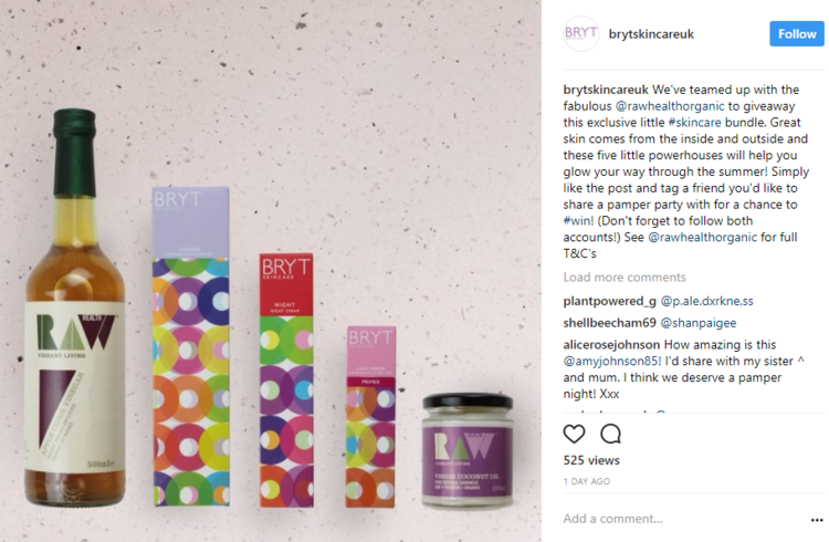 Instagram Giveaway BRYT Skincare