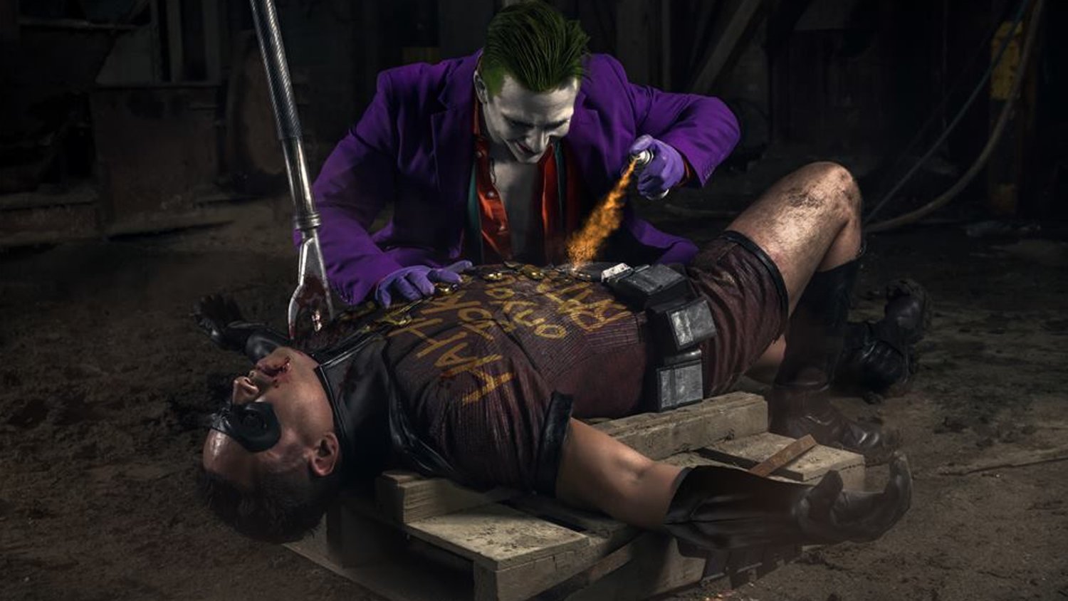 The Joker Beats The Hell Out of Robin in BATMAN V SUPERMAN Cosplay  Photoshoot — GeekTyrant