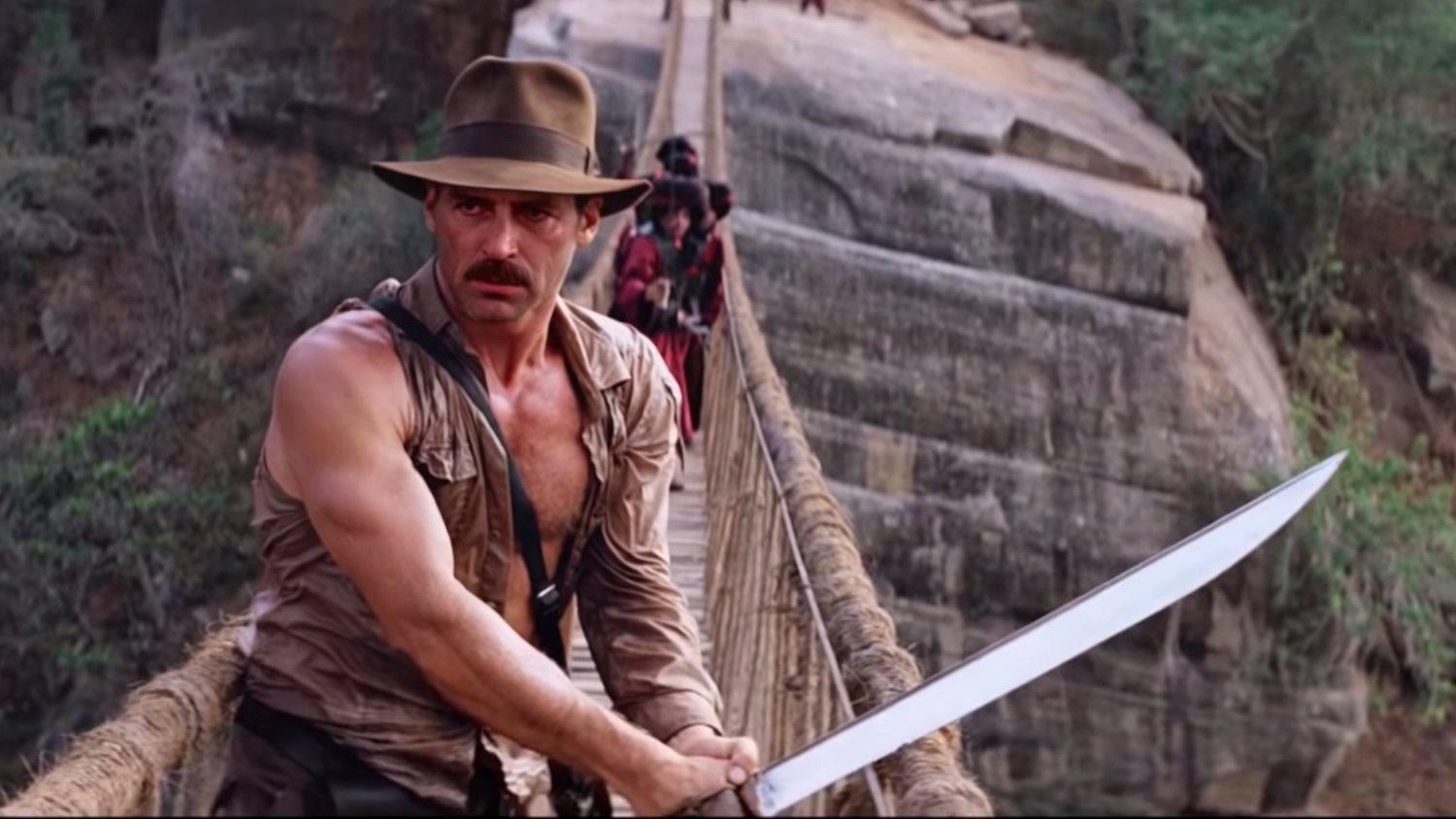 Watch Tom Selleck as Indiana Jones in Clips From The