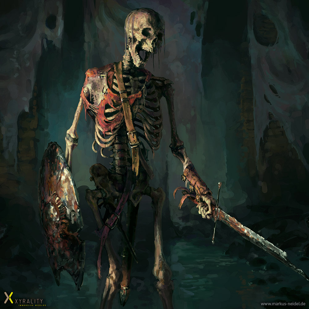Medieval Skeleton Warrior Art by Markus Neidel — GeekTyrant
