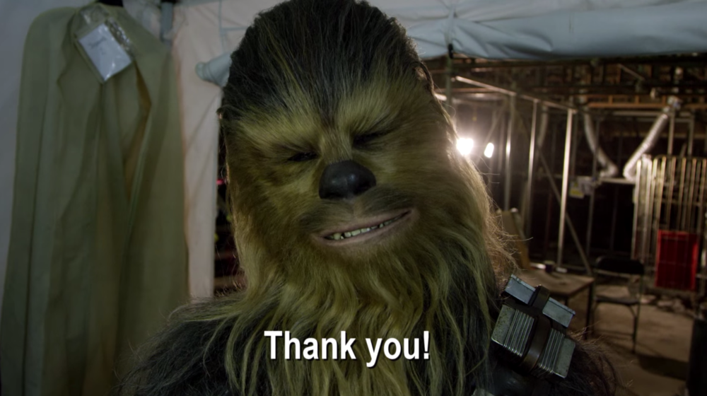 Thank You Video from the Set of STAR WARS: THE FORCE 
