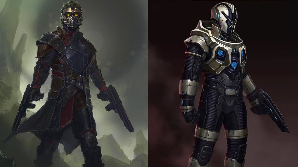 Cool Alternate Designs for Star-Lord and Nova Corps in 