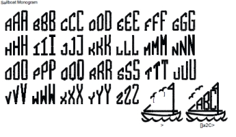Sailboat Monogram — Monograms Plus