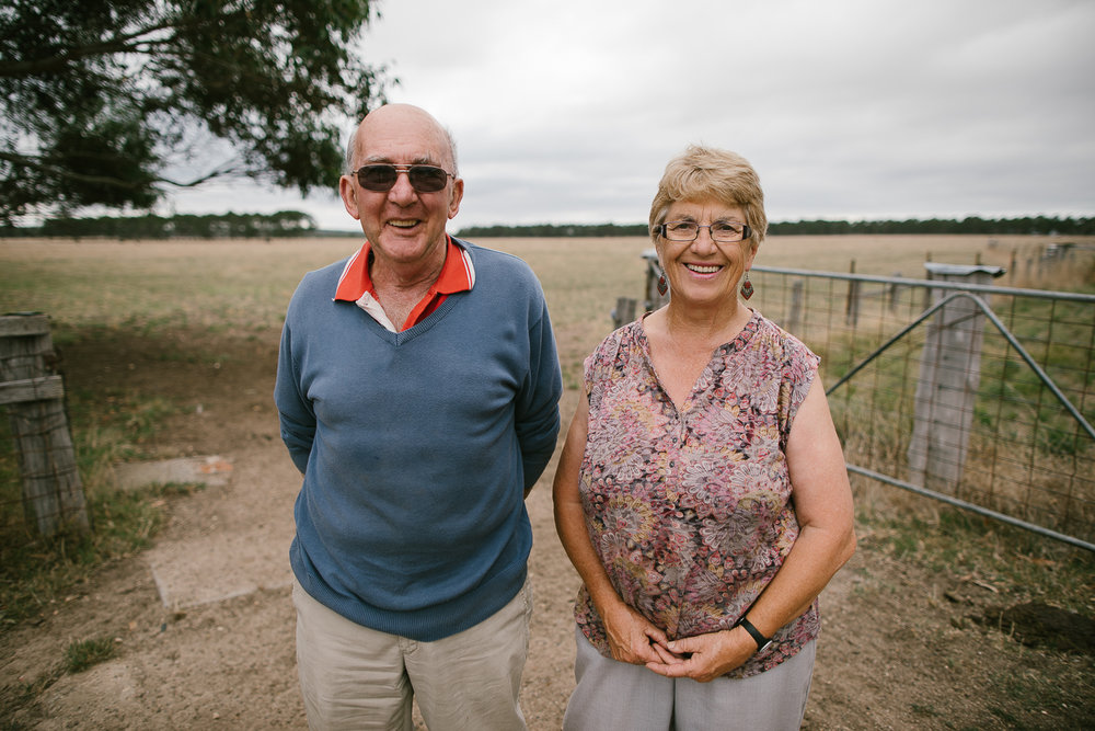  Peter and Norma Garlick, longstanding members of the Merriman Creek Landcare Group.  Image: Andrew Northover 